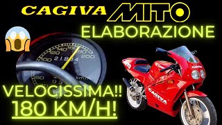 Elaborazione Cagiva Mito Top speed con confronto prima e dopo A cannone [upl. by Ahsien706]