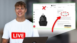 So baust du einen hochkonvertierenden Shopify Online Shop in 20 min LIVE [upl. by Atteynod]