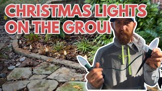 How to properly install c9 Christmas lights with stakes around plant beds [upl. by Amal]