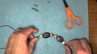 Knotted Cord Beaded Bracelet Tutorial [upl. by Cadman]