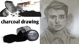 boy portrait tutorial in easy way charcoal drawing [upl. by Nellad]