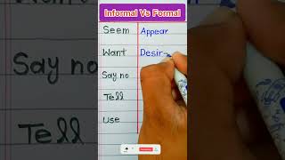 Informal Vs Formal Words in EnglishShoaib Education [upl. by Airamalegna]