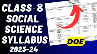 Social Science Syllabus Class8 202324  class 8 sst syllabus midtermfinal exam 2023  Ncert [upl. by Ulrick]