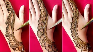 Top 3 stylish back hand mehndi design  easy amp simple mehandi design  mehndi design  Mehndi [upl. by Nyrat946]