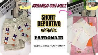 Patrones de Short Deportivo Infantil  Patronaje Facil [upl. by Ahsiam]