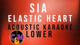 Elastic Heart Sia Acoustic Karaoke Lower Key [upl. by Frederick]