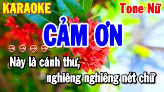 Cảm Ơn Karaoke Tone Nữ Nhạc Sống Beat Hay 2025  Thanh Hải [upl. by Roon]