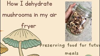 DEHYDRATED MUSHROOMS IN MY NINJA DUAL AIR FRYER [upl. by Gagne]