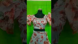 Organza Fabric Lehenga  Ruffles Sleeve  fashion  lehenga  tailoring  virginstailoring [upl. by Corabel983]