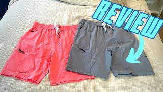 Review Kayrth Mens Swim Trunks Quick Dry Board Shorts with 5 Pockets amp No Mesh Liner [upl. by Londoner]