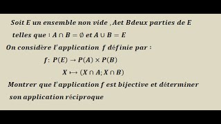 applications application bijective et sa réciproque [upl. by Cassey]