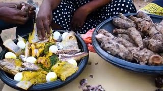 HOW TO PREPARE KONTOMIRE STEW WITH SMOKED FISH SALTED FISH EGGS amp SARDINES WITH COCOYAMFood [upl. by Harday]