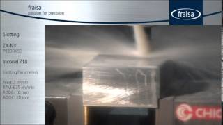 Inconel 718 Slotting Demo [upl. by Nesnar]