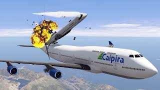 GTA 5 Extreme Airplane Crashes Rockstar Editor [upl. by Warfeld]