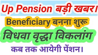 Up Pension Beneficiary बन गई है पेंशन कब तक आयेगी। up pension kab aayegi। [upl. by Enyluqcaj]