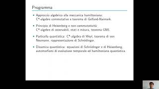 Metodi Matematici in Meccanica Quantistica [upl. by Tini]