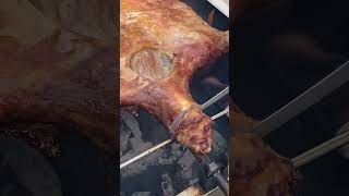 The fresh roasted lamb is sizzling with oil and it is so delicious to eat it in big mouthfulsshorts [upl. by Standley]