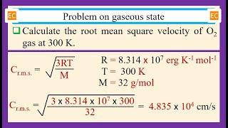 SEV NO – 87 Determination of the root mean square velocityCrms of the oxygenO2 gas at 300 K [upl. by Abekam]