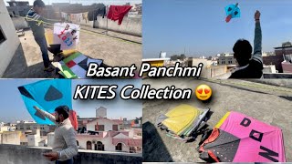 BASANT kites collection 2024 🔥flying big kites 🪁Desi patangbaazi 😍 monokite vs monofillgold [upl. by Tap]