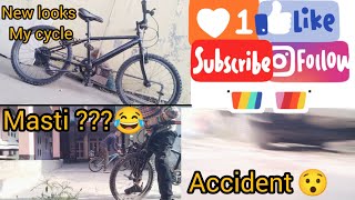 new look paint of cycle and accident 😯😞😯 masti also camera broken [upl. by Ignaz]