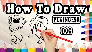 How To Draw A Pekingese DOG  Drawing step by step Pekingese Dog  Draw Easy For Kids [upl. by Bengt711]