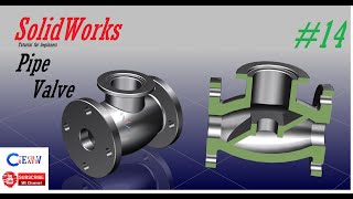 SolidWorks  tutorial for beginners  Valve Body  Exe 14 [upl. by Mohl]