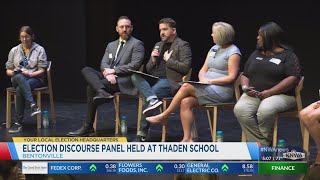 Election discourse panel held at Thaden School in Bentonville [upl. by Ymiaj]