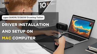 How to Wireless Connect and Setup ugee S Series Drawing Tablet on Mac Computer [upl. by Dodi]