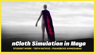 nCloth Simulation in Maya  Student Work Tirth Rathod  Frameboxx Ahmedabad [upl. by Oren48]