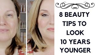 8 SIMPLE BEAUTY TIPS TO LOOK 10 YEARS YOUNGER  YOUR NATURAL BEAUTY over 50 [upl. by Waite]