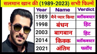 Salman Khan 20012022 All Movies Names  Salman Khan Film List  Salman Khan Movies list Year Wise [upl. by Anilejna255]