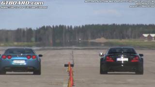 1080p Mercedes SL65 Black Series vs Corvette ZR1 exxteriour camera [upl. by Olethea]