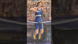 Man fails pole vault because of his junk painting art [upl. by Sirromal596]