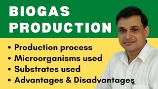 Biogas production process  Microbes and substrates used in biogas production [upl. by Enal]