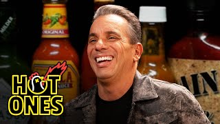 Sebastian Maniscalco Is Thankful While Eating Spicy Wings  Hot Ones [upl. by Sashenka639]