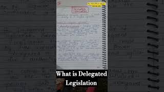 what is delegated legislation administrativelaw [upl. by Bodi]