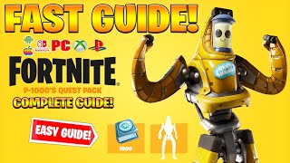 How To COMPLETE ALL P1000 QUEST PACK CHALLENGES in Fortnite P1000 Quests Guide [upl. by Oirtemed]