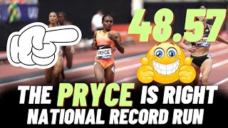 Nickisha Pryce Shattered National 400m Record amp World Lead Legitimate Medal Contender 🏅 👏 [upl. by Jaban]