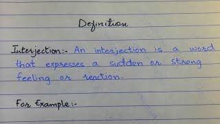 Definition of Interjection  Interjection definition with examples [upl. by Falito]