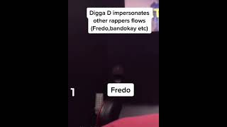 Digga d impersonating other rappers flows bandokayfredoheadie one [upl. by Folberth]