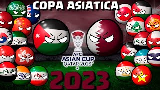 así fue la COPA ASIATICA de QATAR 2023 countryballs [upl. by Akiwak552]