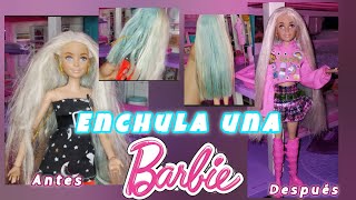 CÓMO DESENREDAR EL CABELLO DE BARBIE FÁCIL Y BONITO [upl. by Sewellyn394]