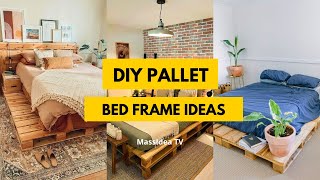 50 DIY Pallet Bed Frame Ideas EASY amp AFFORDABLE [upl. by Folberth]