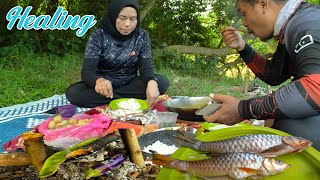 Masak Kelah Tengas Dan Baung Tempoyak Di Sungai [upl. by Rrats]