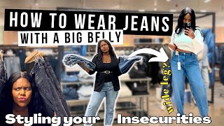 How to wear jeans when you have a big tummy  Styling your Insecurities [upl. by Brenna]