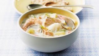 Classic Maritime Seafood Chowder  2010 Milk Calendar Recipe [upl. by Xyla]