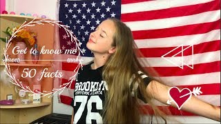 50 FACTS  GET TO KNOW ME  AUSLANDSJAHR USA 201819 englisch [upl. by Enomyar]