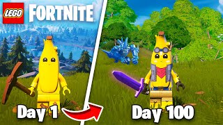 I Survived 100 Days in Lego Fortnite [upl. by Nileve]