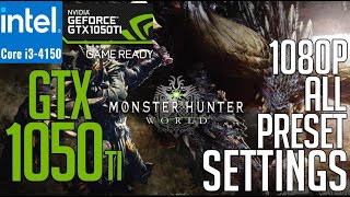 Core i3 4150 I Gtx 1050 Ti I Monster Hunter World [upl. by Nosreffej]