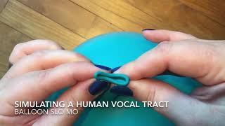 Simulating a human vocal tract Balloon Slo Mo [upl. by Marba]